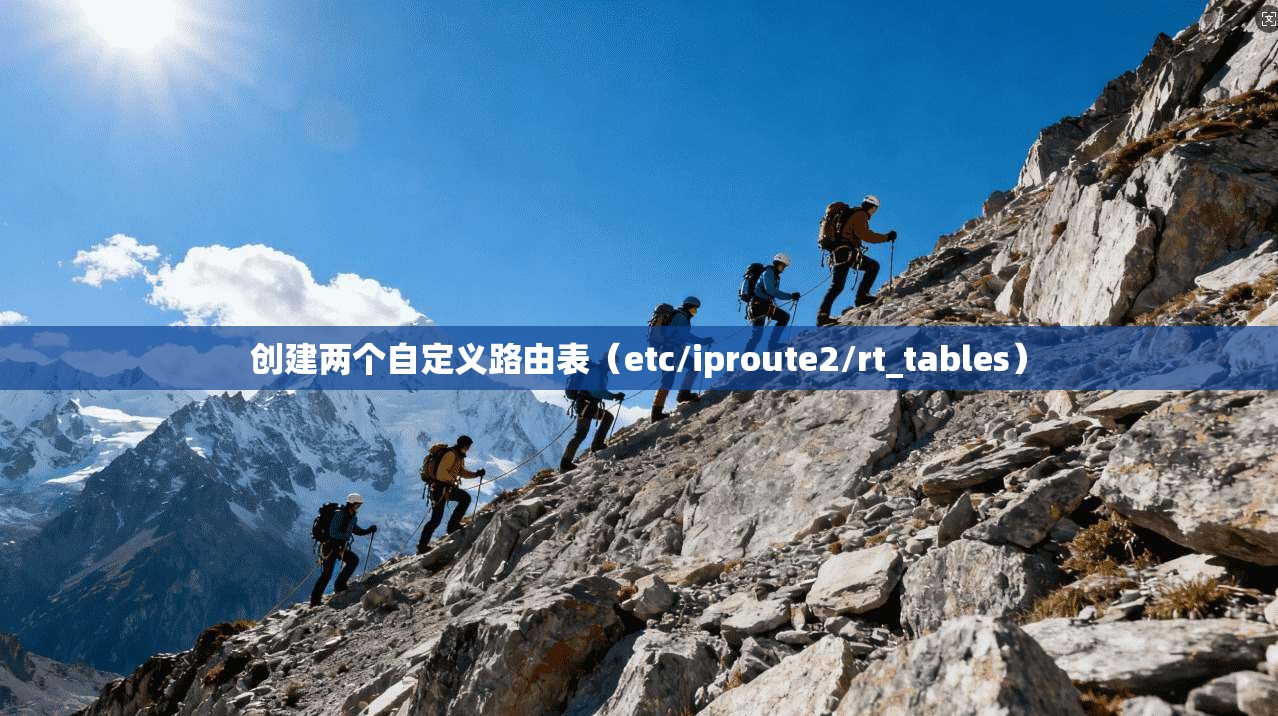 创建两个自定义路由表（etc/iproute2/rt_tables）
